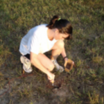 Taking a soil sample